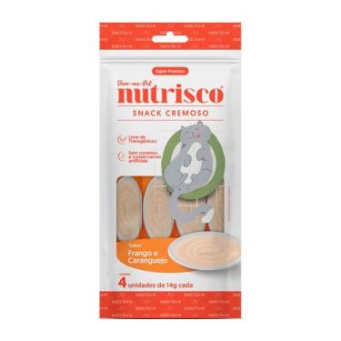 Imagem de Petisco Gatos Snack Cremoso Nutrisco Frango E Caranguejo 56g