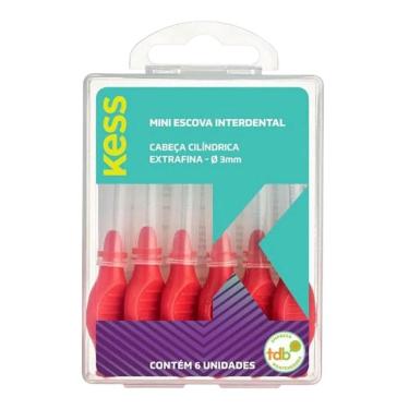 Imagem de Mini Escova Interdental Kess Cabeça Cilíndrica Extrafina - Ø 3mm 6un Cód. 2005
