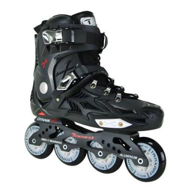 Imagem de Patins dynamix preto traxart freestyle/urban 80mm abec-7, Preto, 37/38