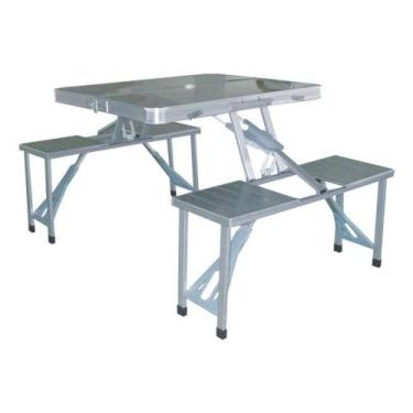 Imagem de Mesa Dobrável com Banquetas Incorporadas Camping Piqueniques NAUTIKA A