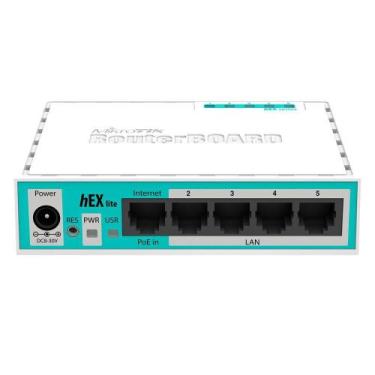 Imagem de Roteador Routerboard Mikrotik Rb750r2 Hex Poe Lite 5 Portas 10/100