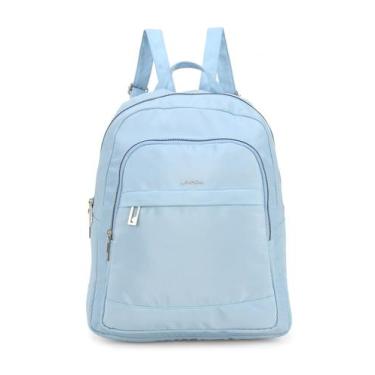 Imagem de Mochila Feminina Juvenil Up4You Luxcel BU78699 Nylon, Azul