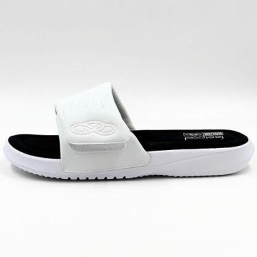 Imagem de Chinelo Olympikus Slide Masculino, 9/40, Branco, Preto