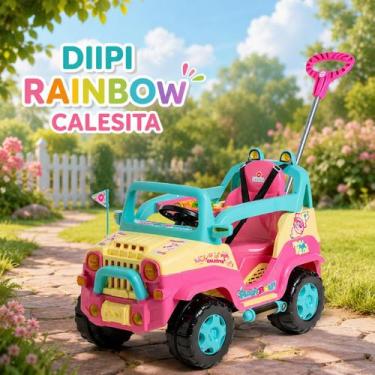 Imagem de Calesita Diipi Rosa 1028: Carrinho de Passeio e Motoca 2 em 1 para Cri