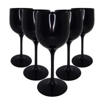 Imagem de Taça De Vinho De Acrílico Cristal 280ml kit 10 Festas Aniversario enfe
