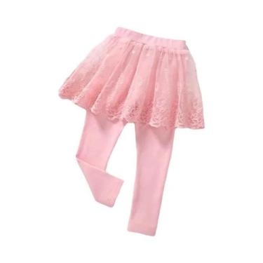 Imagem de Saia De Renda Para Meninas Com Leggings, Calças Slim De Primavera E Ou
