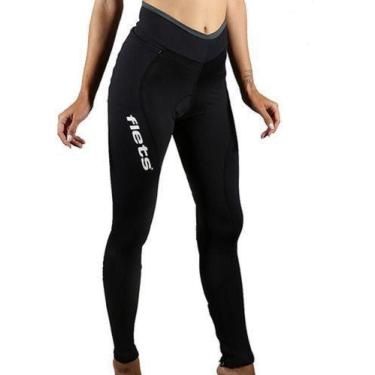 Imagem de Calça De Ciclismo Flets Basic Compression Feminina Preta, Preto, P