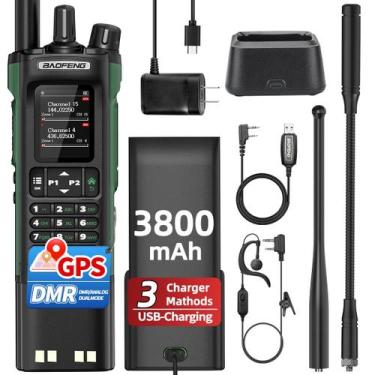 Imagem de Rádio BAOFENG DM-32 DMR de longo alcance com GPS e USB-C 3800mAh