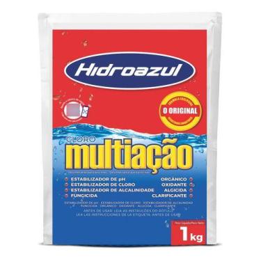 Imagem de Cloro Para Piscinas Multiação 1kg Hidroazul 8 Em 1