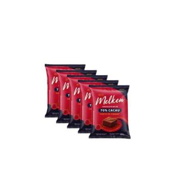 Imagem de Kit 5x500g Chocolate em Pó Melken 70% Cacau Intenso Culinário Profissi