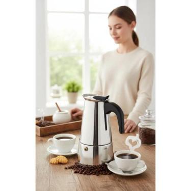 Imagem de Cafeteira Italiana Inox 9 Xícaras - Café Forte Saboroso - Congratulati