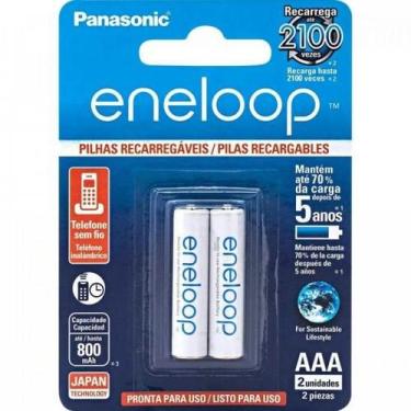 Imagem de Pilha Recarregável 1,2V AAA 800mAh Eneloop (C/2 Pilhas) Panasonic - CA