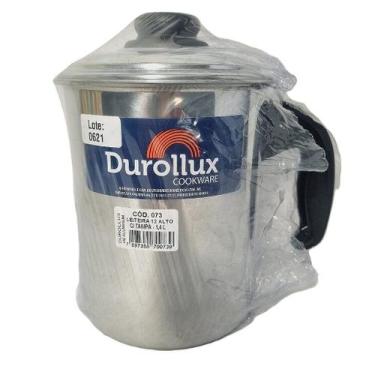 Imagem de Leiteira de Alumínio Durollux 12 Alto com Tampa - 1,4 Litros - COD73