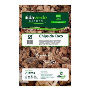 Imagem de Substrato Chips De Coco Vida Verde 7 Litros Plantas Orquídea Para Jard