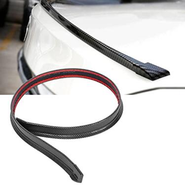 Imagem de Asa traseira, fibra de carbono de borracha, fácil instalação, asa traseira de 1,5 m para universal para carro e caminhão