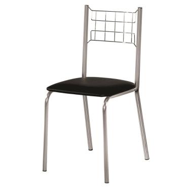 Imagem de Cadeira de Jantar Aço Nobre Íris com Assento em Corino