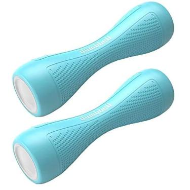 Imagem de Halteres ajustáveis para mulheres, conjunto de pesos de mão 1-1,5-2 kg para exercícios e fitness, casa, escritório, academia (azul)