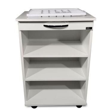 Imagem de Deki Móveis Clínicos - carrinho auxiliar 3 nichos com rodinhas