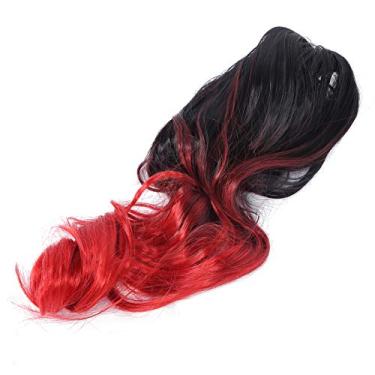 Imagem de Shanrya Peruca de rabo de cavalo, peruca de rabo de cavalo encaracolado de 55 cm, peruca de rabo de cavalo sintético para o dia das bruxas de Ação de Graças (1BT113B)