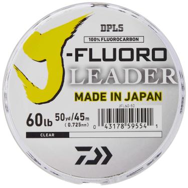 Imagem de Daiwa J-Fluoro Fluorocarbono Líder – 27,2 kg – 45,7 m, Multi, Tamanho Único
