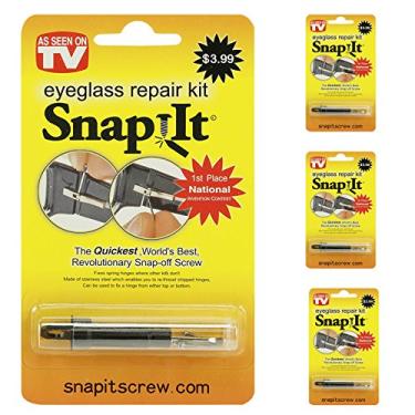 Imagem de Conjunto de 3 kits de reparo de óculos Snap It – Como visto na TV – Um para casa, trabalho e viagem! da Glasses Accessories