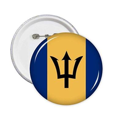 Imagem de Broche de bandeira nacional de Barbados da América do Norte Emblema de botão para decoração 5 peças