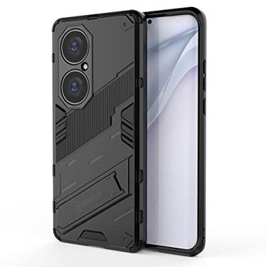 Imagem de HONGYAN Capa de telefone Para Huawei P50 Pro Punk 2 em 1 PC + TPU caso à prova de choque com suporte invisível Capa protetora