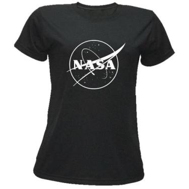 Imagem de Camiseta Feminina Tshirt Básica Estampada Nasa - Dumineiro