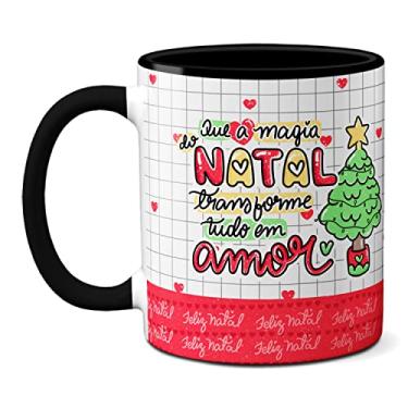 Imagem de Caneca Que A Magia Do Natal Transforme Tudo Em Amor (Preta)