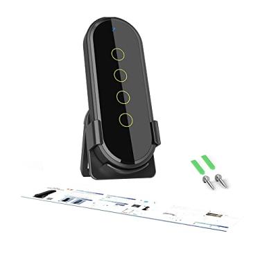 Imagem de Qudai Tuya Wifi Cena Sem Fio Inteligente Interruptor Tocante Luz de Casa Controle Remoto 2.5D Vidro Temperado Curvo com Função Fluorescente Deve Funcionar Com Gateways