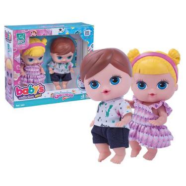 Imagem de Bonecos Gêmeos Articulados Babys Collection Super Toys Brinquedo