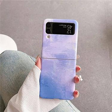 Imagem de Para Samsung Z Flip 4 Case Graffiti Watercolor Folding Phone Case Para Samsung Z Flip 3 ZFlip4 Shockproof Liquid Hard Back, A, para Samsung Z Flip 4