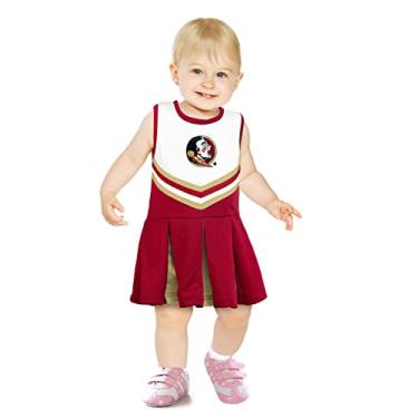 Imagem de Little King NCAA Bebê/Infantil Meninas One Piece Team Cheer Jumper Dress Tamanhos 6M 12M 18M 2T 3T 4T, Cor do time, 2 Anos