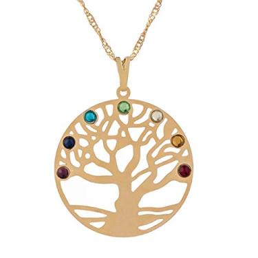 Imagem de Colar Árvore da Vida Chakras 30mm - Sunshine Cristais Cor:Ouro