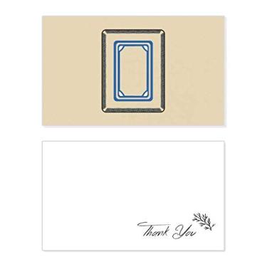 Imagem de Papel de aniversário com estampa de azulejos mahjong branco cartão de agradecimento casamento saudação