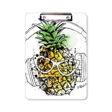 Imagem de Headset Abacaxi Óculos de Sol com Prancheta de Frutas para Prancheta de Escrita A4