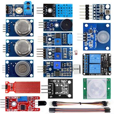 Imagem de KOOKYE Kit de módulos de sensor de casa inteligente 16 em 1 para Arduino Raspberry Pi profissional DIY