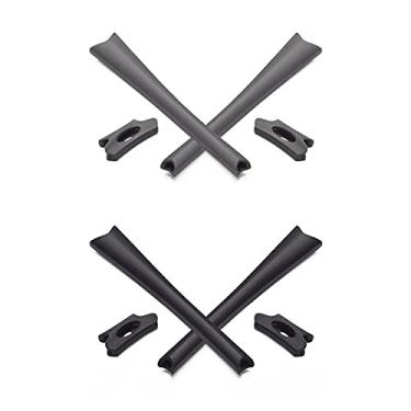Imagem de Mryok Kits de substituição para fones de ouvido Oakley Flak Jacket/Flak Jacket XLJ/Flak Jacket óculos de sol ajuste asiático, Cinza e preto