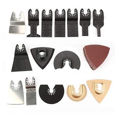 Imagem de Kit de acessórios de lâminas de serra, kit de lâminas de serra durável, 40 peças de lâminas de serra oscilantes acessórios multiferramenta preto para madeira plástica