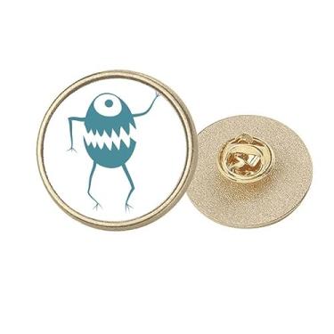 Imagem de Cyclops Alien Creature Art Deco Fashion Round Metal Golden Pin Broche Clip, Medium, não aplicar