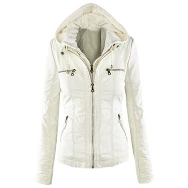 Imagem de Jaqueta feminina casual outono inverno jaquetas, Branco, 3G