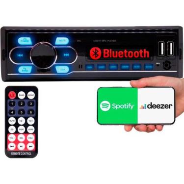 Imagem de Som De Carro Auto Radio Automotivo Bluetooth Mp3 Player Com Usb Sd Fir