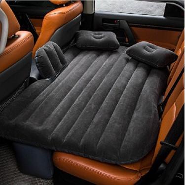 Imagem de Colchão de cama FBSPORT para carro, colchão inflável para cama de carro, cama de dormir, colchão de ar para carro, SUV, sofá de ar estendido com dois travesseiros de ar, Cinza