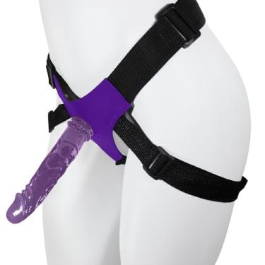 Imagem de Cinta Peniana com Pênis Realístico Garantido 18 x 3,5cm Roxo