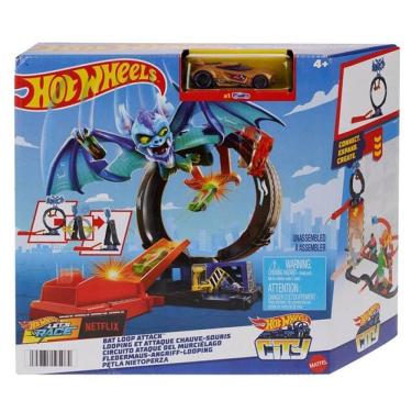 Imagem de Htn78 Hot Wheels City Pista De Brinquedo Ataque Do Morcego