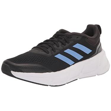 Imagem de adidas Questar Tênis de corrida masculino, Fusão preto/azul/metálico noturno, 7