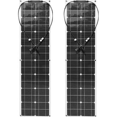 Imagem de Painel solar monocristalino flexível dobrável carregador solar portátil de 400 W leve, para caminhadas, iate marinho, trailer, barcos, cabine, barraca, carro, trailer, branco