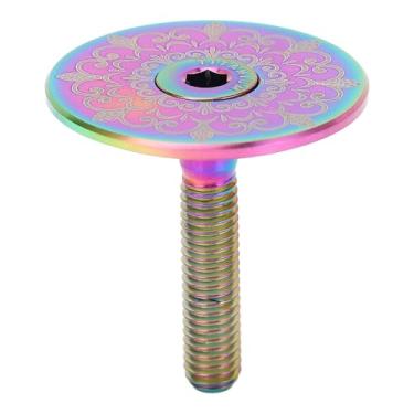 Imagem de Tampa Superior do Fone de Ouvido de Bicicleta, Tampa Superior da Haste do Fone de Ouvido de Bicicleta de 28,6 Mm Meio Perfurado Tampa Superior da Haste do Garfo (Colorido)