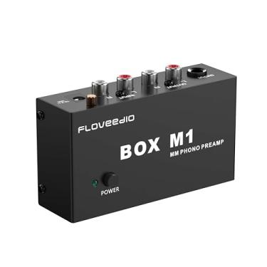 Imagem de Pré-amplificador Phono para toca-discos MM Mini áudio estéreo Hi-Fi fonógrafo/toca-discos pré-amplificador com conector TRS para fone de ouvido e saída RCA com fonte de alimentação DC 12V