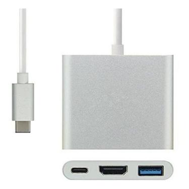 Imagem de Adaptador Usb 3.1 Tipo C Thunderbolt 3.0 X Hdmi Usb 3 Tipo C - Tomate